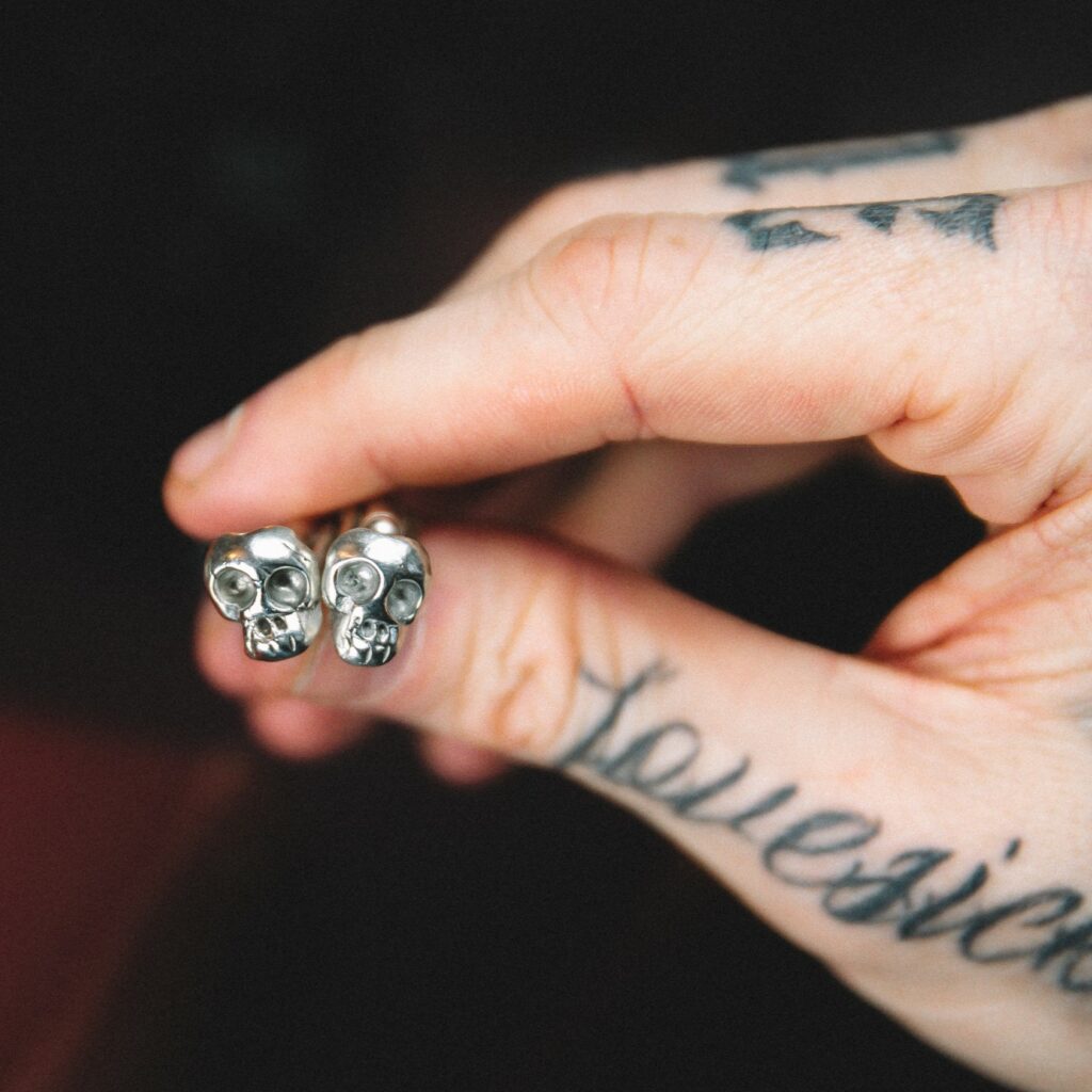 Memento mori skull cufflinks